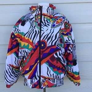 Vintage Tyrolia Reversible Retro Ski Jacket